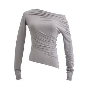 Codibook Women's Grey and Purple Shirt